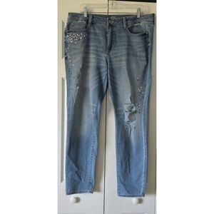a.n.a‎ Women's Size 16 Skinny Mid Rise Studded Blue Denim Jeans